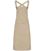 Premier Cross Back Barista Bib Apron in Durable Denim and Fabric Options for Professional Use