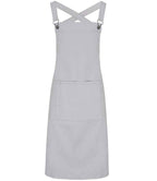 Premier Cross Back Barista Bib Apron in Durable Denim and Fabric Options for Professional Use