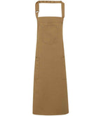 Premier Cotton Chino Bib Apron with Durable Fabric and Adjustable Neck Strap