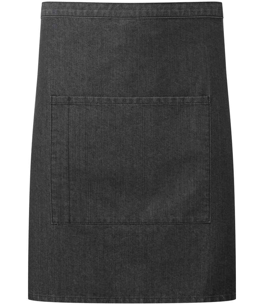 Premier 'Colours' Mid Length Apron with Pocket in Durable Denim Fabric
