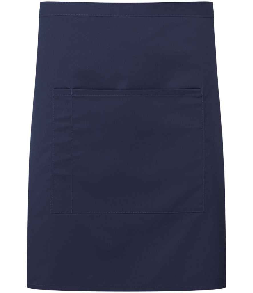 Premier 'Colours' Mid Length Apron with Pocket in Denim-Inspired Fabric