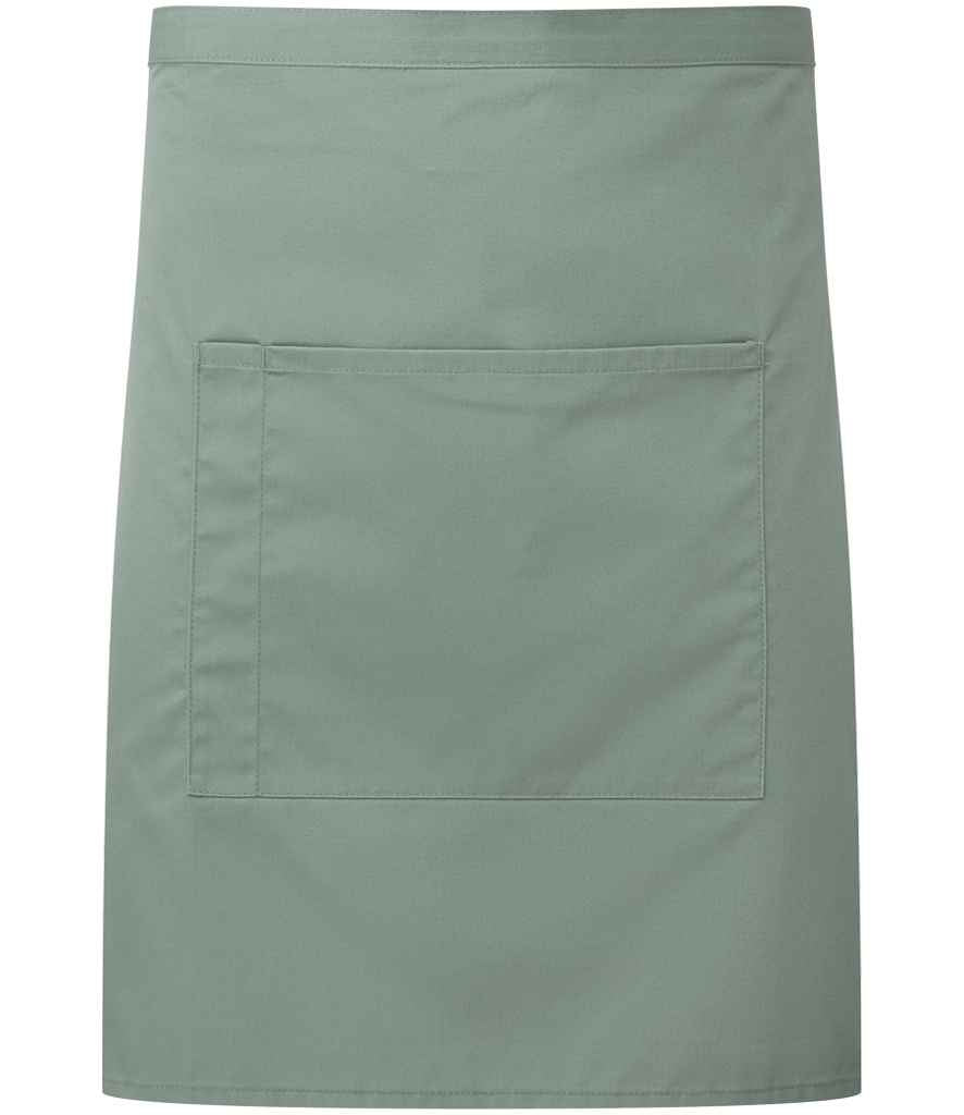 Premier 'Colours' Mid Length Apron with Pocket in Denim-Inspired Fabric