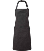 Premier Annex Oxford Bib Apron with Adjustable Neck Strap and Front Pockets for Professional Use