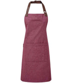 Premier Annex Oxford Bib Apron with Adjustable Neck Strap and Front Pockets for Professional Use