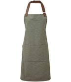 Premier Annex Oxford Bib Apron with Adjustable Neck Strap and Front Pockets for Professional Use