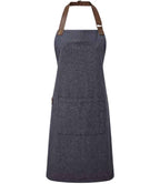 Premier Annex Oxford Bib Apron with Adjustable Neck Strap and Front Pockets for Professional Use