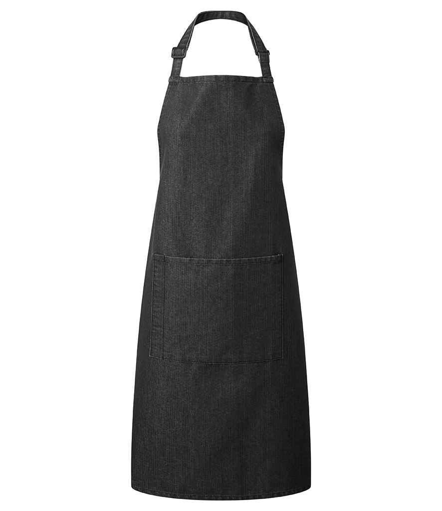 Premier 'Colours' Bib Apron with Pocket in Durable Denim and Classic Fabric Options