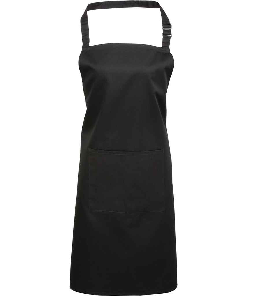Premier 'Colours' Bib Apron with Pocket in Durable Denim and Classic Fabric Options