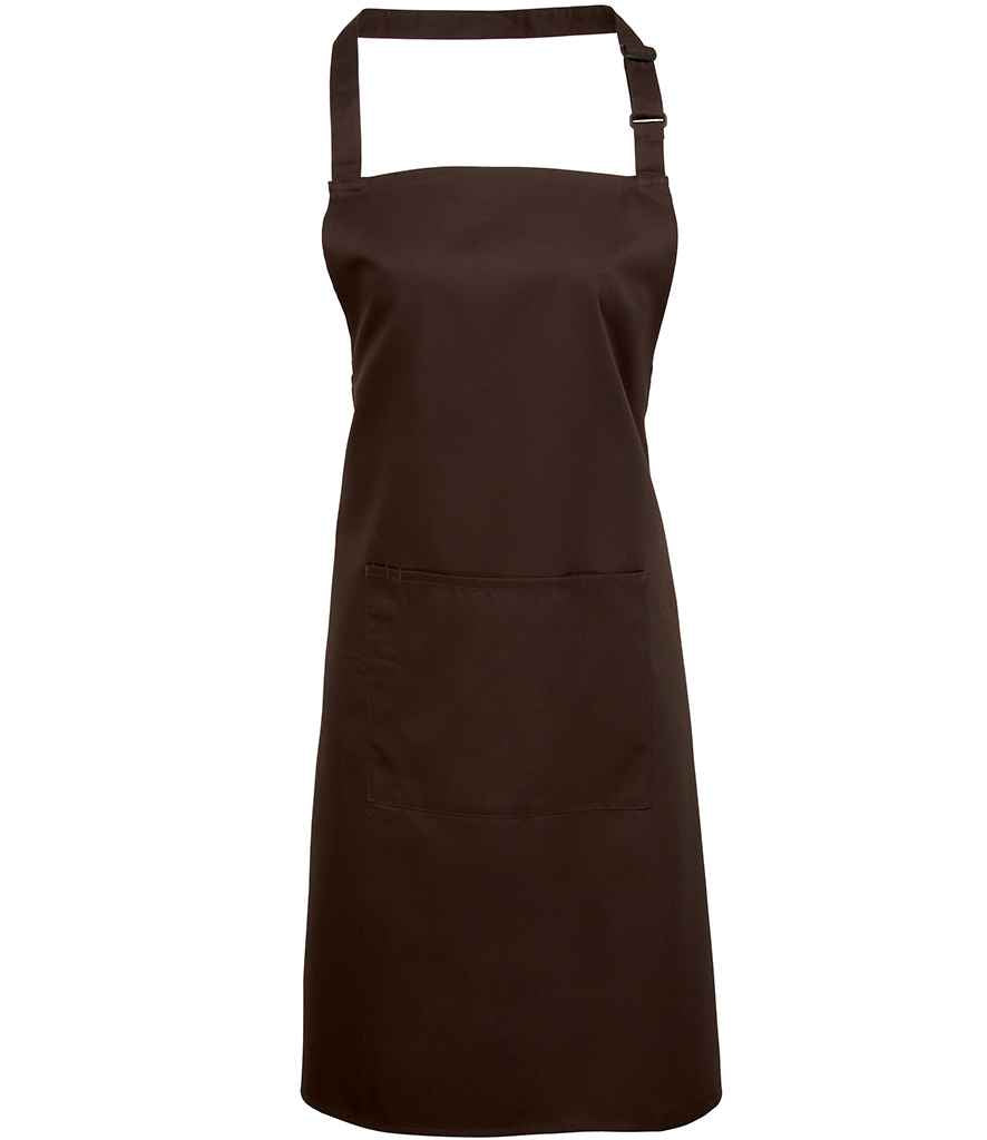 Premier 'Colours' Bib Apron with Pocket in a Range of Stylish Shades