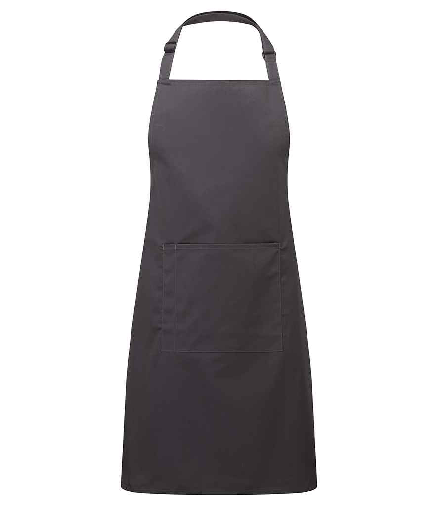 Premier 'Colours' Bib Apron with Pocket in a Range of Stylish Shades