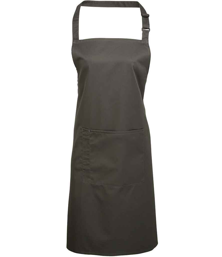 Premier 'Colours' Bib Apron with Pocket in a Range of Stylish Shades