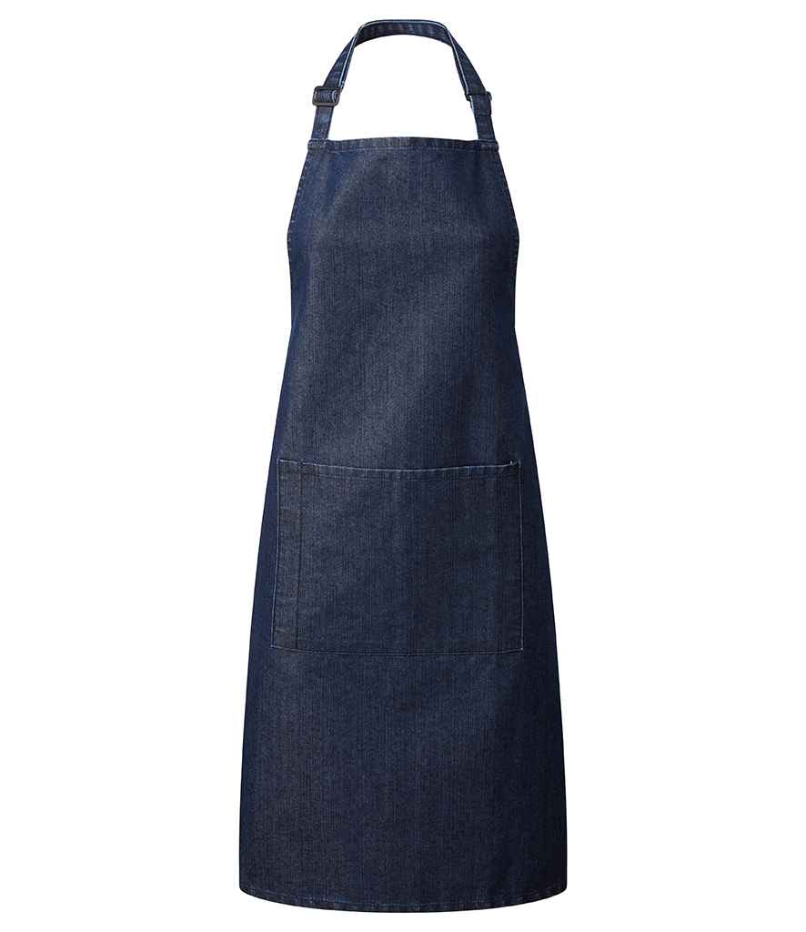 Premier 'Colours' Bib Apron with Pocket in Durable Denim and Classic Fabric Options