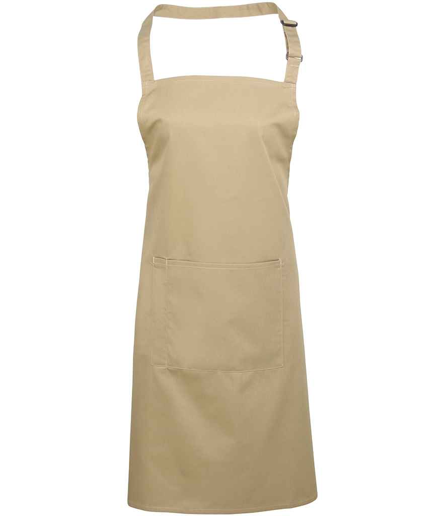 Premier 'Colours' Bib Apron with Pocket in a Range of Stylish Shades