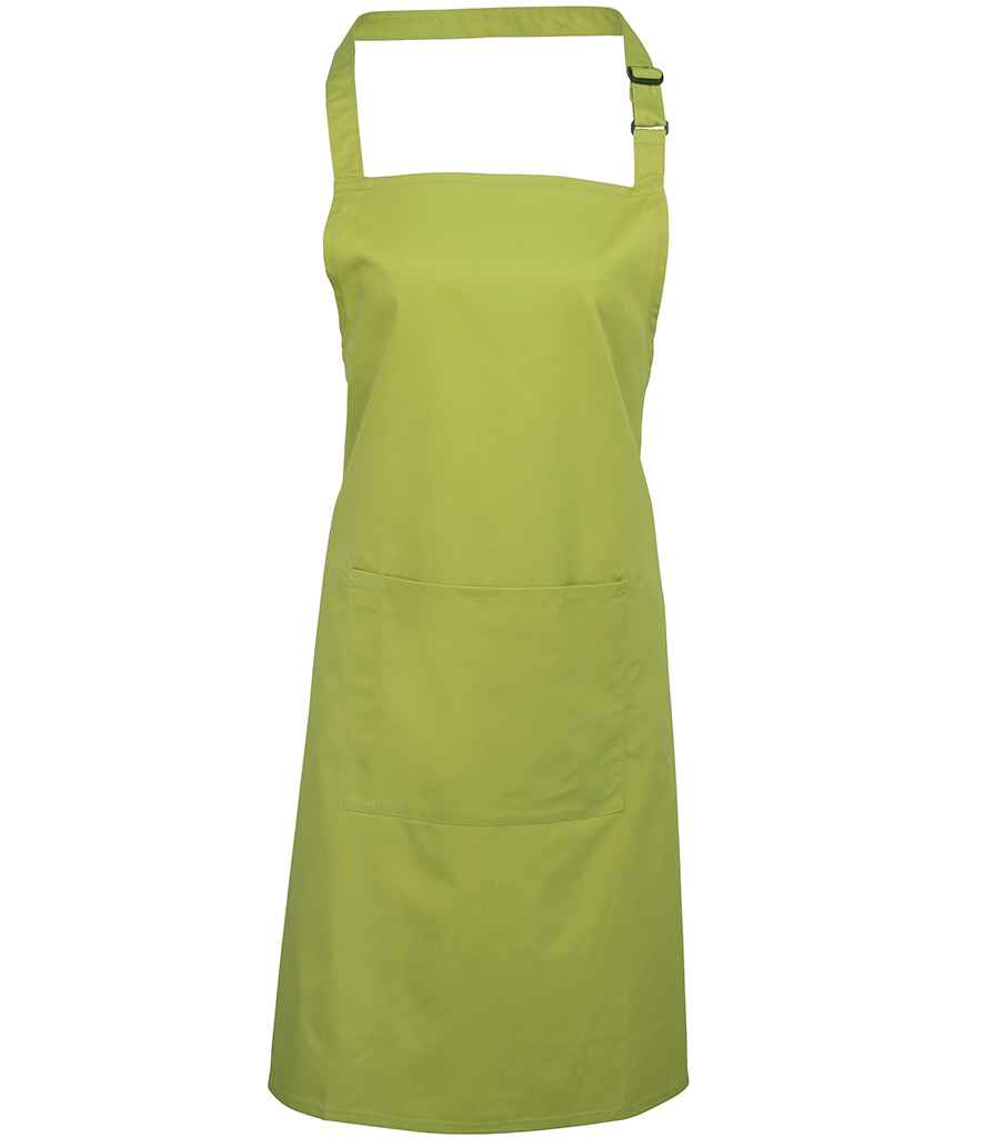 Premier 'Colours' Bib Apron with Pocket in a Range of Stylish Green and Grey Shades