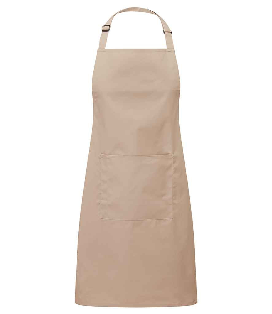 Premier 'Colours' Bib Apron with Pocket in a Range of Stylish Shades