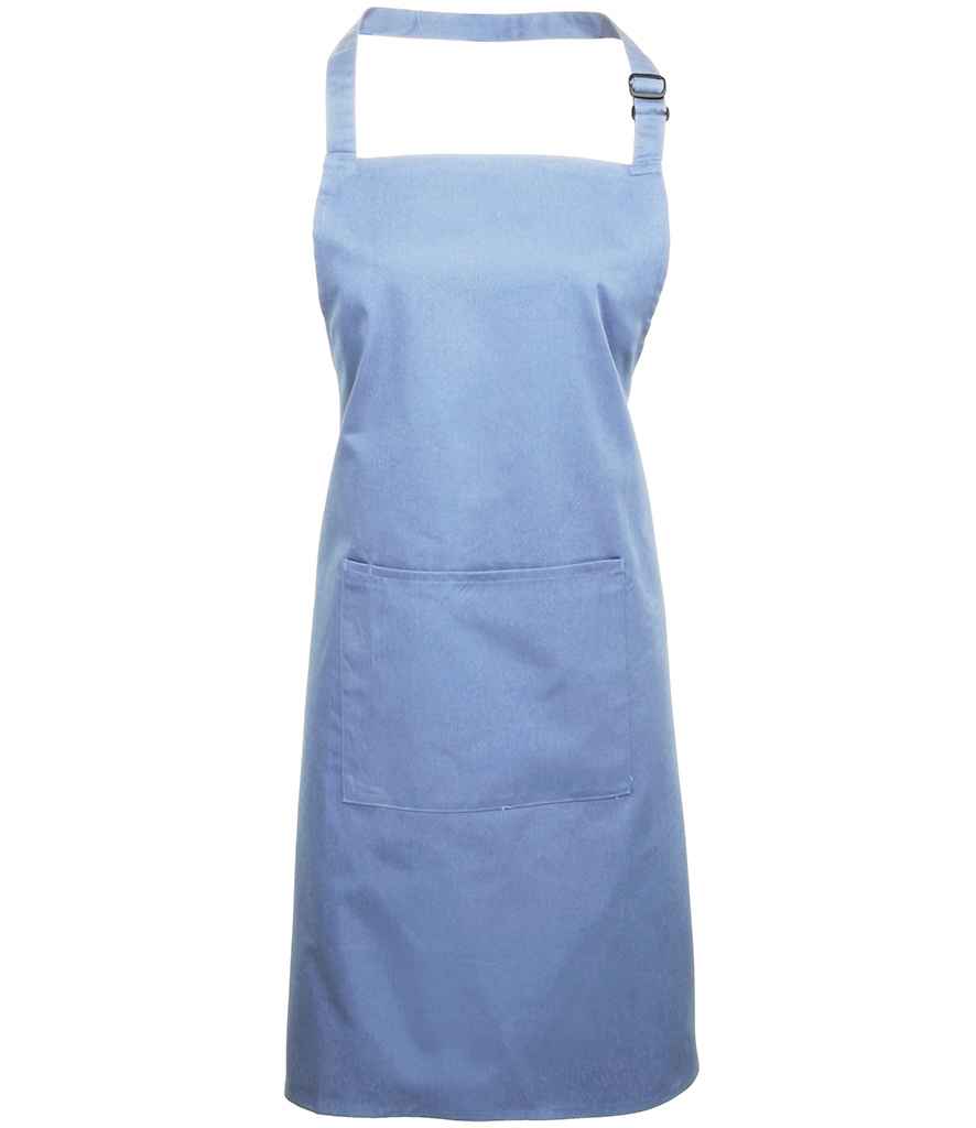 Premier 'Colours' Bib Apron with Pocket in Durable Denim and Classic Fabric Options