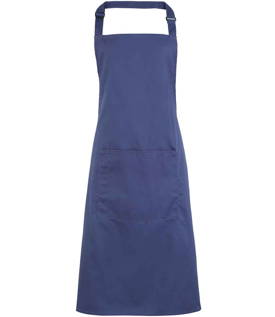 Premier 'Colours' Bib Apron with Pocket in Durable Denim and Classic Fabric Options