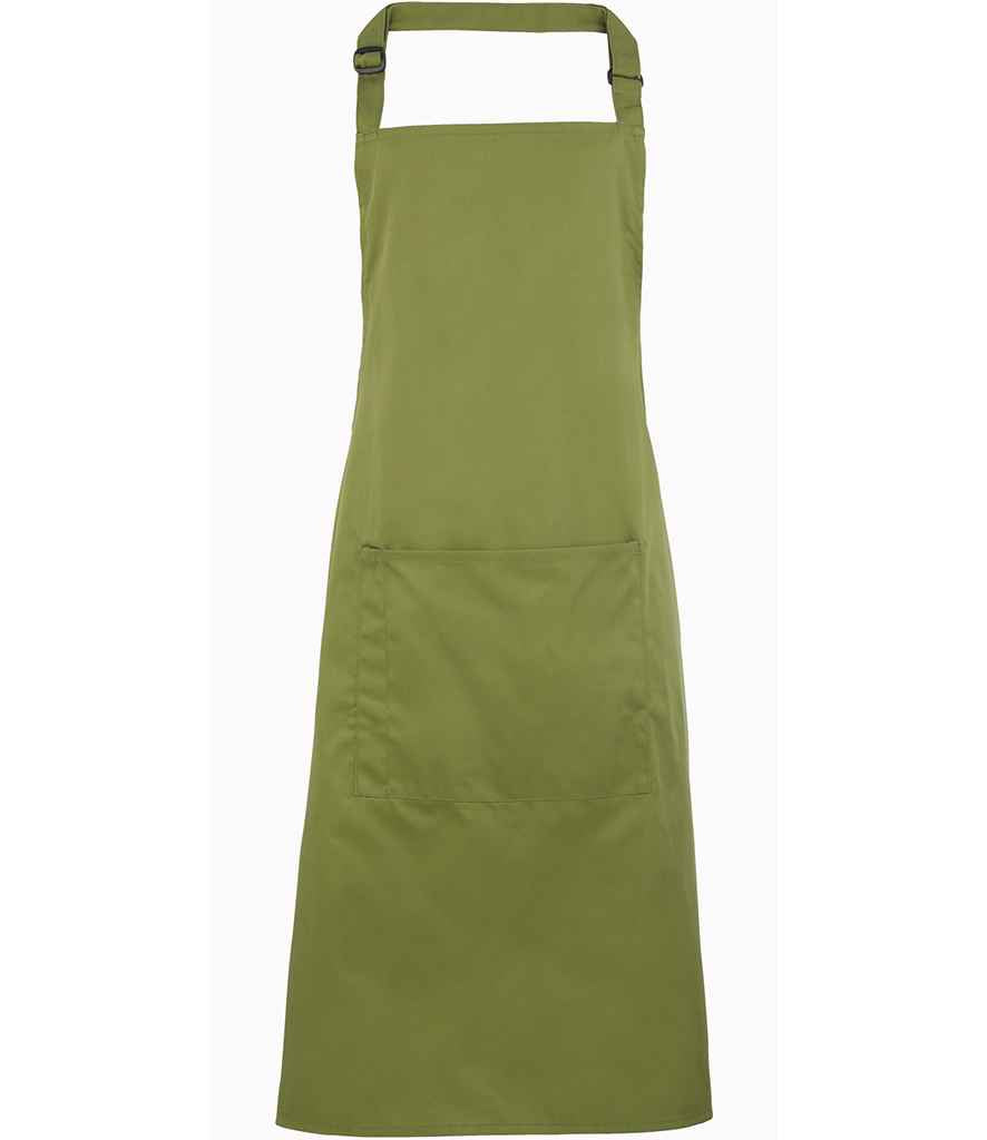 Premier 'Colours' Bib Apron with Pocket in a Range of Stylish Green and Grey Shades