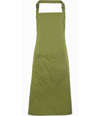 Premier 'Colours' Bib Apron with Pocket in a Range of Stylish Green and Grey Shades