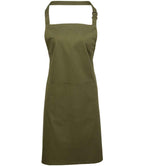 Premier 'Colours' Bib Apron with Pocket in a Range of Stylish Green and Grey Shades