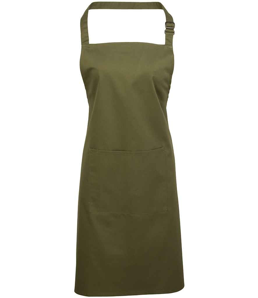 Premier 'Colours' Bib Apron with Pocket in a Range of Stylish Green and Grey Shades
