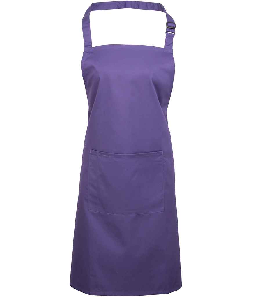 Premier 'Colours' Bib Apron with Pocket in a Range of Vibrant Shades