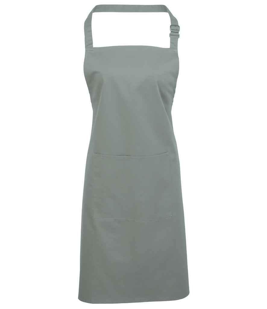 Premier 'Colours' Bib Apron with Pocket in a Range of Stylish Green and Grey Shades