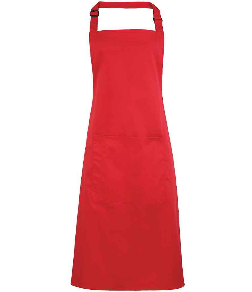 Premier 'Colours' Bib Apron with Pocket in a Range of Stylish Shades