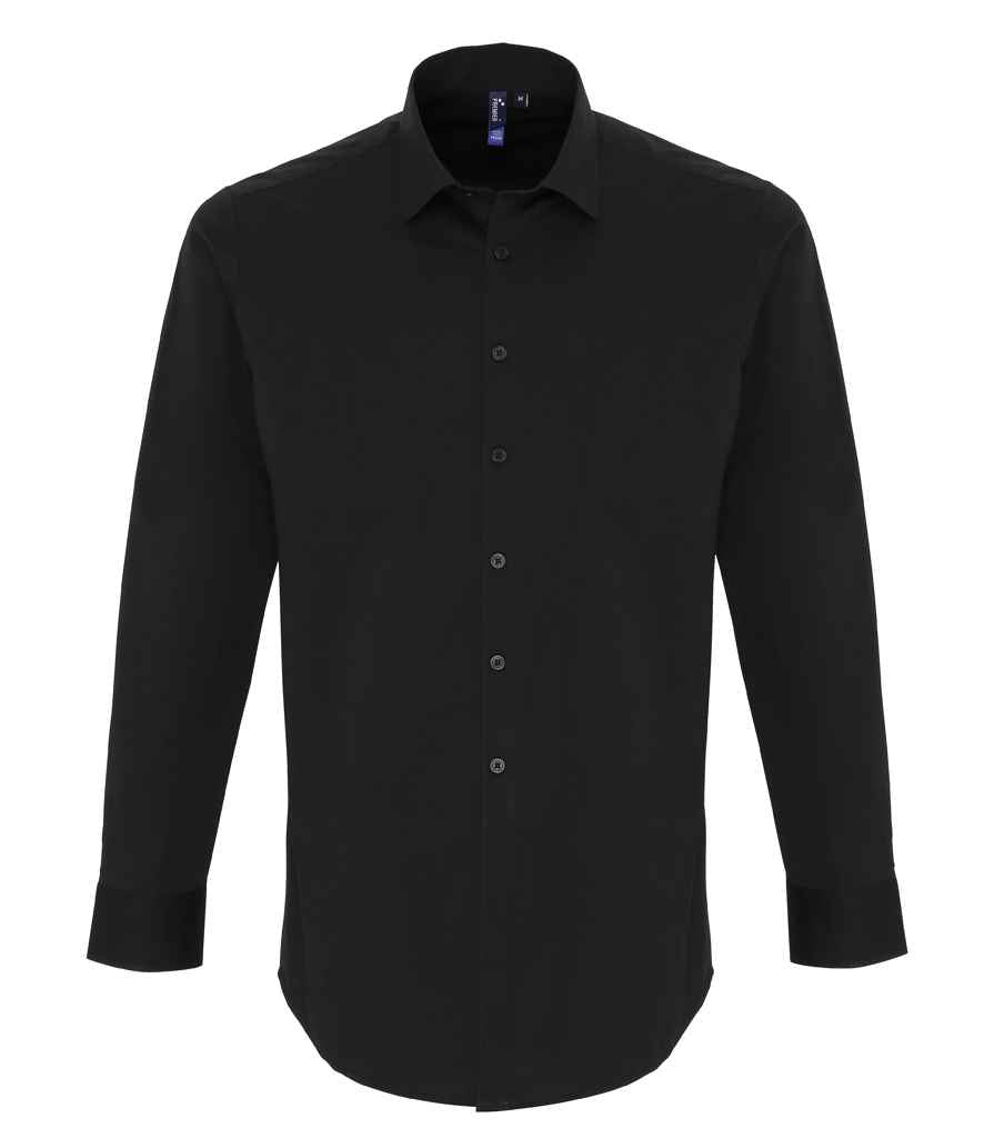 Premier Long Sleeve Stretch Fit Poplin Shirt with Superior Comfort and Classic Style