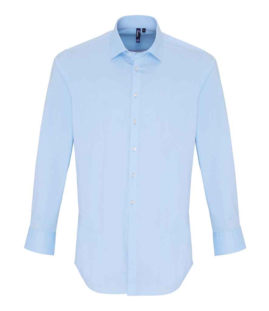 Premier Long Sleeve Stretch Fit Poplin Shirt with Superior Comfort and Classic Style