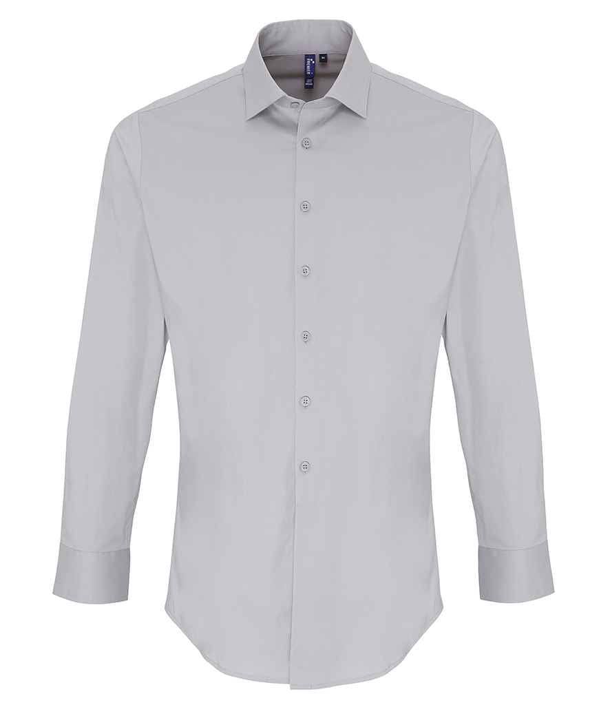 Premier Long Sleeve Stretch Fit Poplin Shirt with Superior Comfort and Classic Style