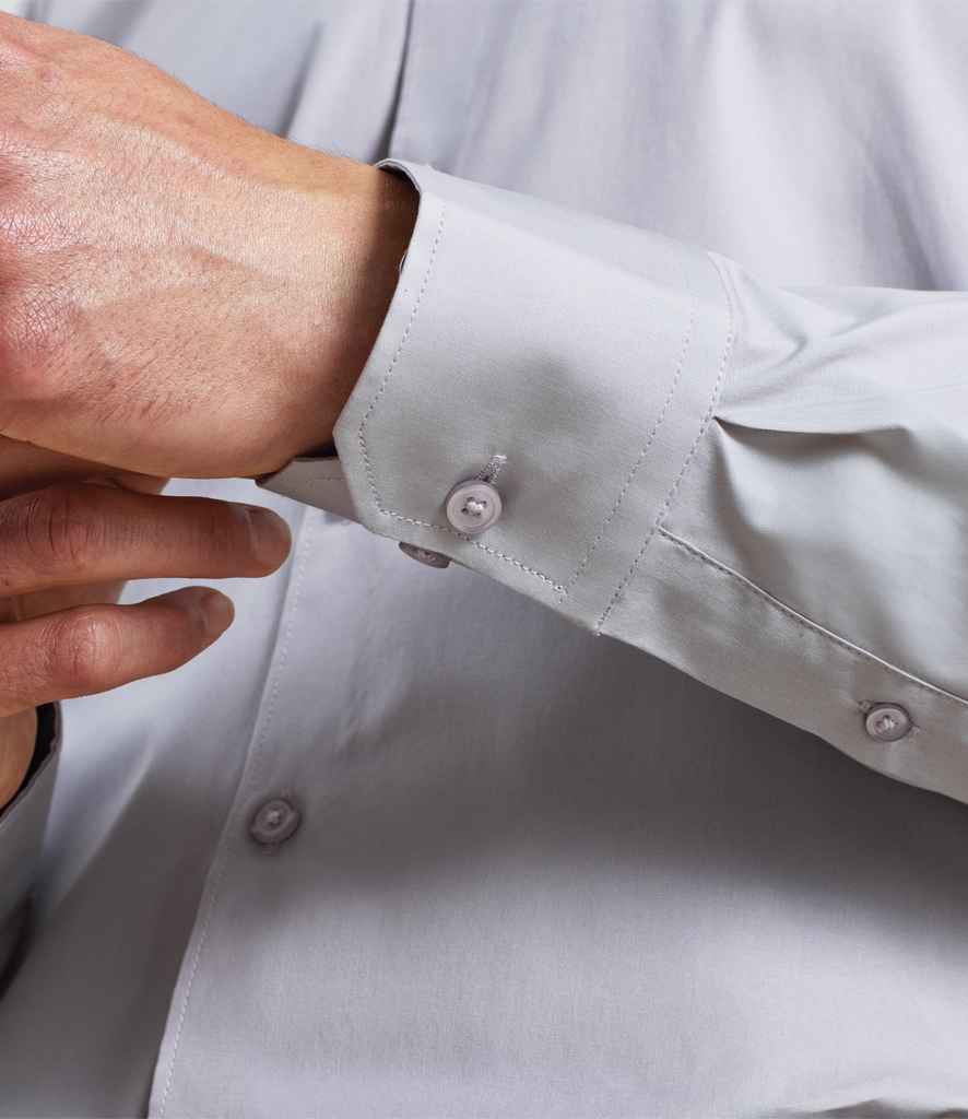 Premier Long Sleeve Stretch Fit Poplin Shirt with Superior Comfort and Classic Style