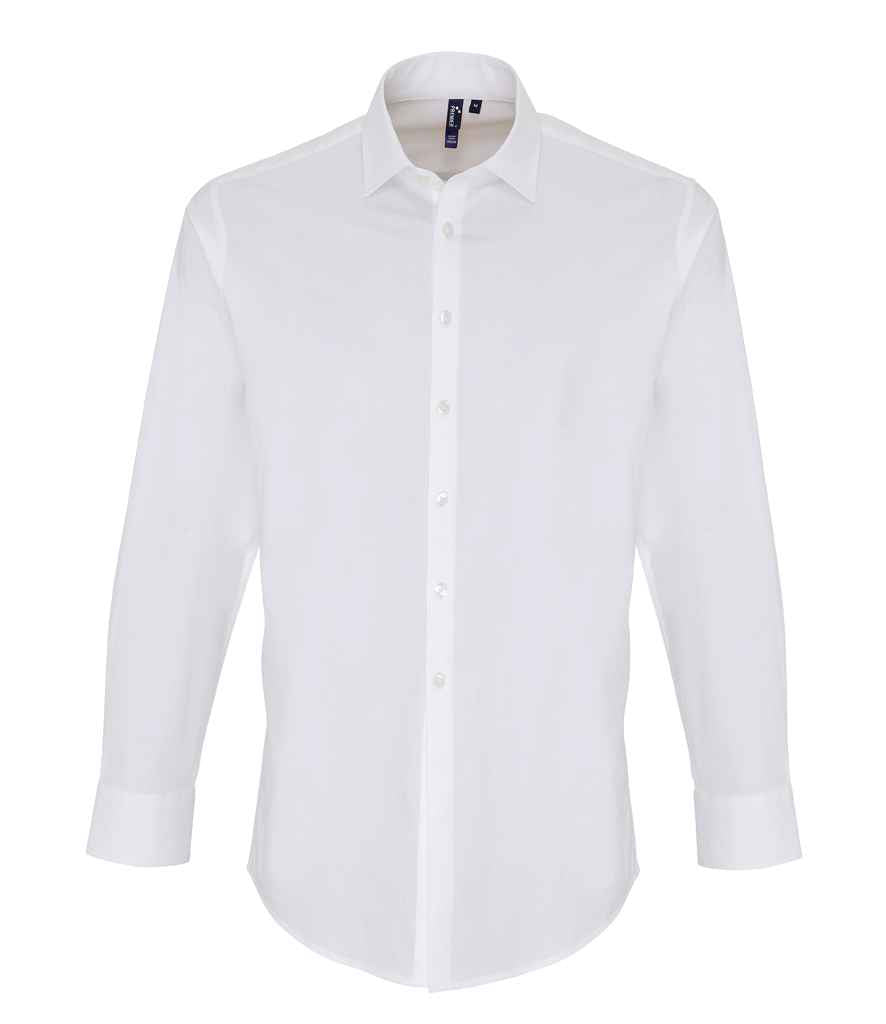 Premier Long Sleeve Stretch Fit Poplin Shirt with Superior Comfort and Classic Style
