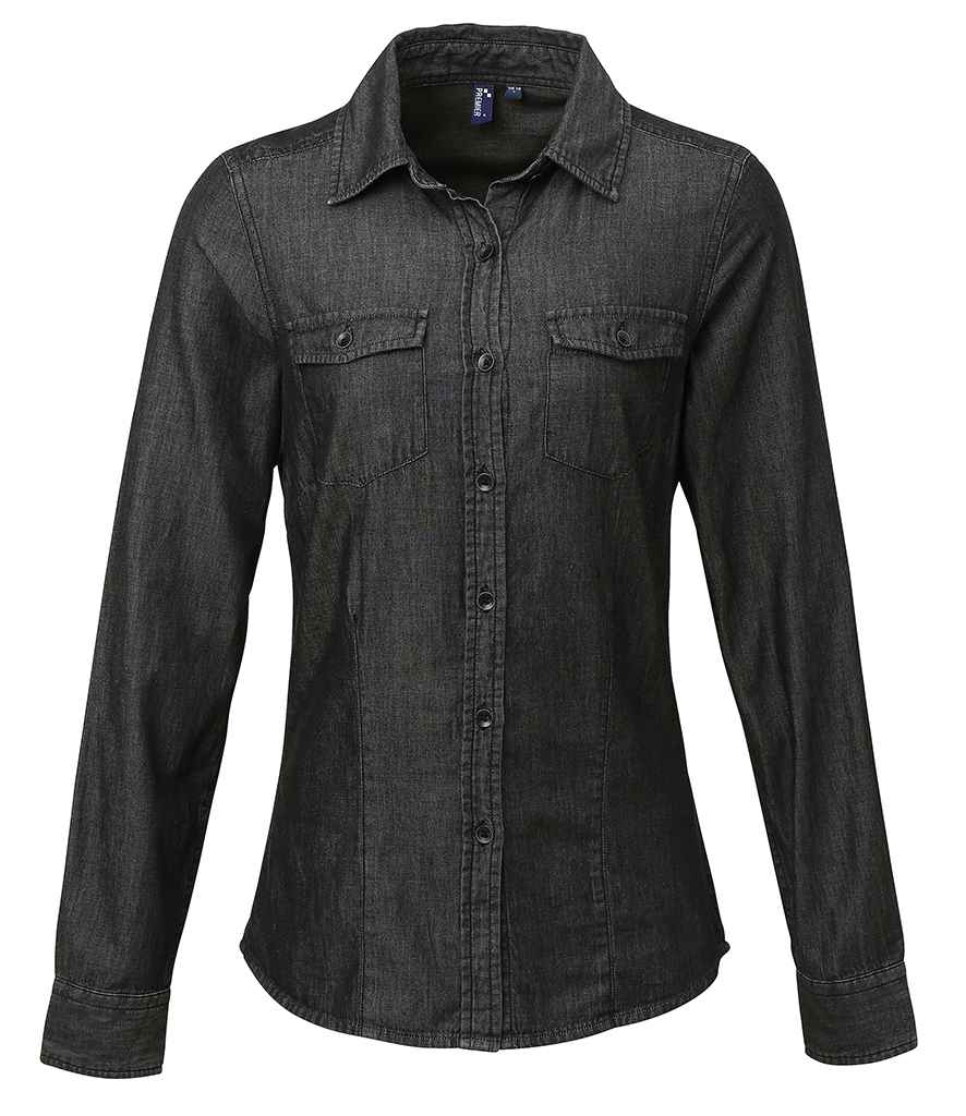 Premier Ladies Jeans Stitch Denim Shirt in Classic Denim Styles