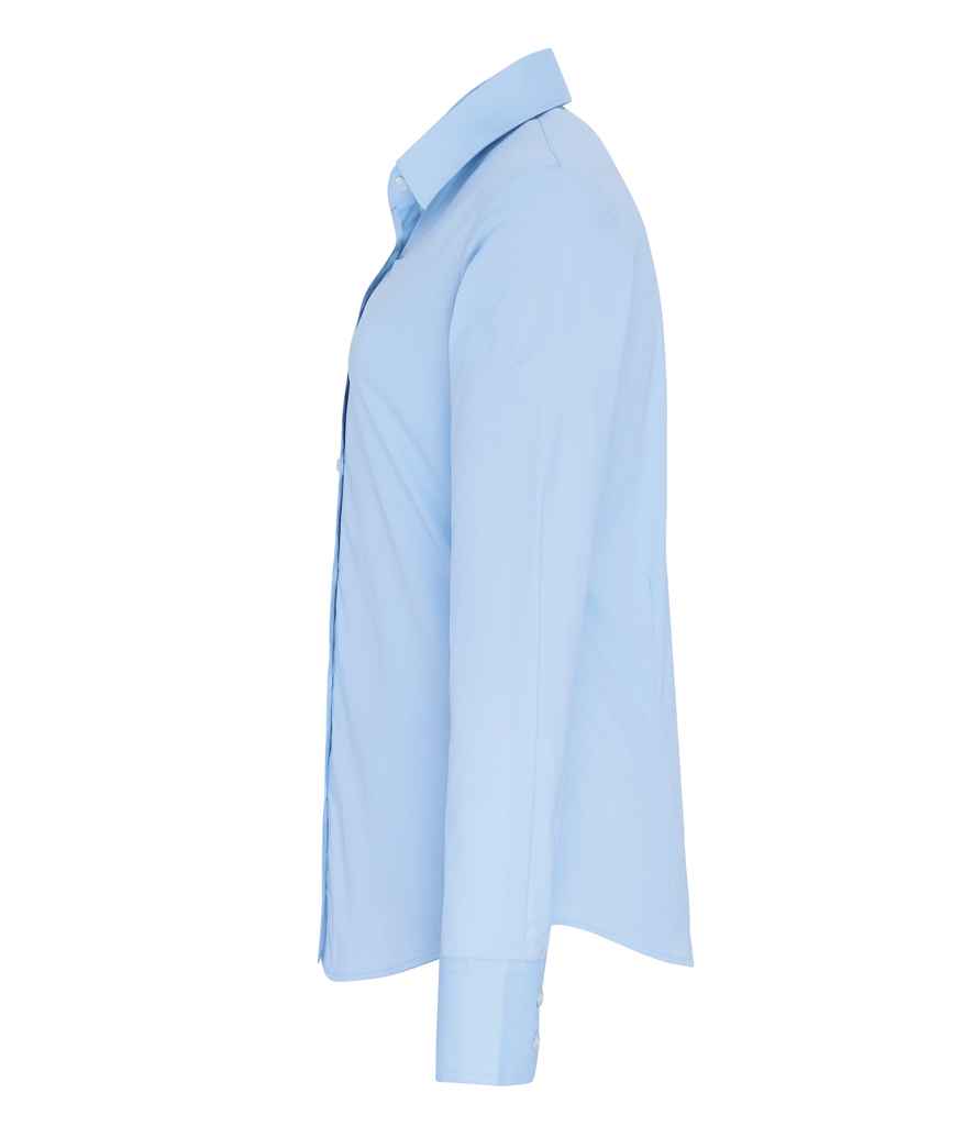 Premier Ladies Long Sleeve Stretch Fit Poplin Shirt – Classic Tailored Fit for Elegant Comfort