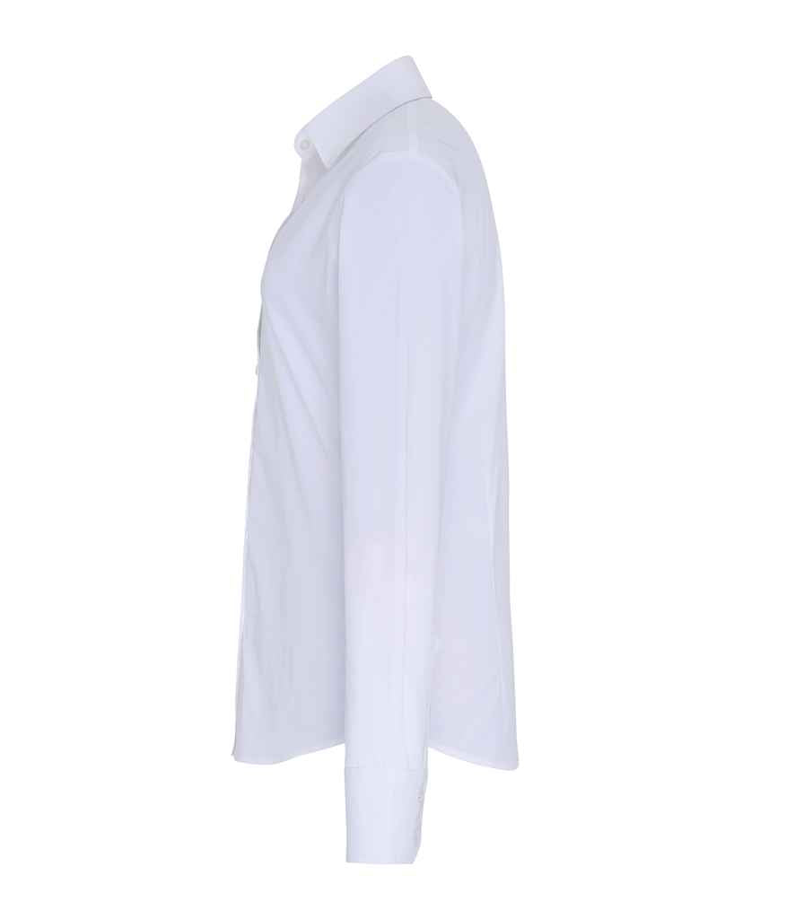 Premier Ladies Long Sleeve Stretch Fit Poplin Shirt – Classic Tailored Fit for Elegant Comfort