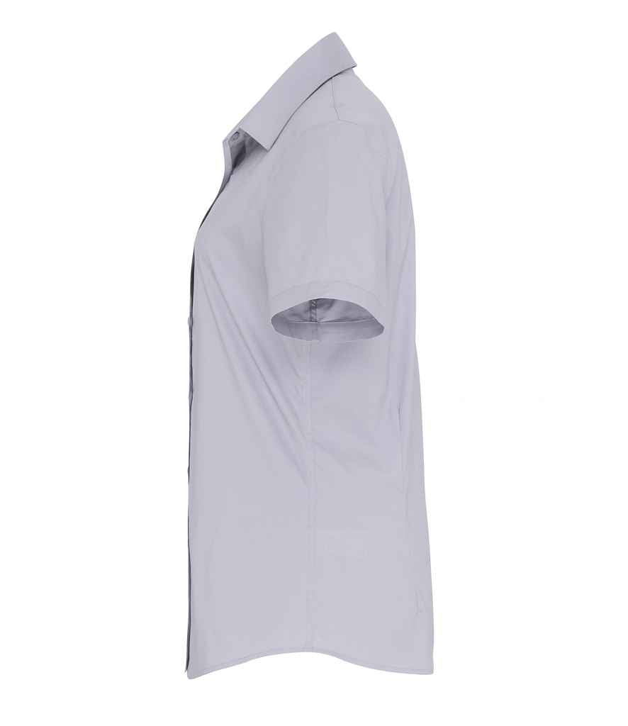 Premier Ladies Short Sleeve Stretch Fit Poplin Shirt – Classic Comfortable Fit