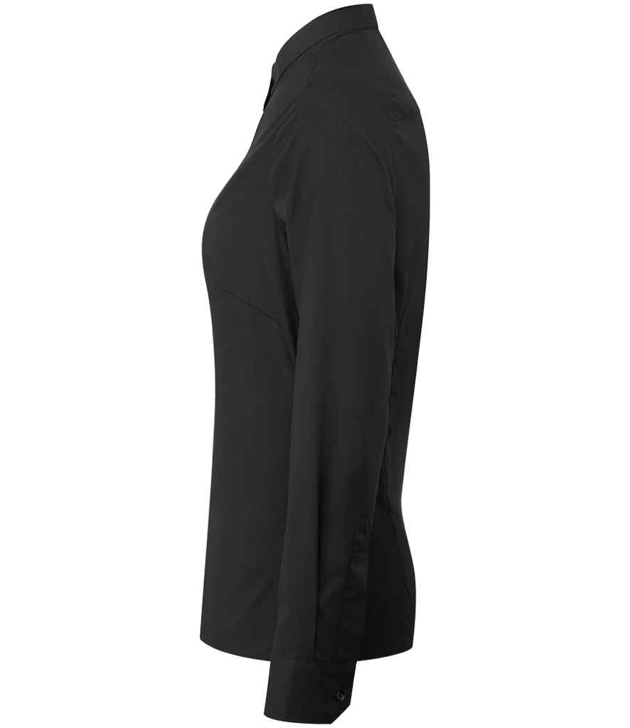 Premier Ladies Banded Collar Grandad Shirt with Banded Collar for Stylish Comfort