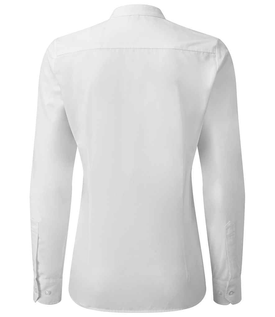 Premier Ladies Banded Collar Grandad Shirt with Banded Collar for Stylish Comfort