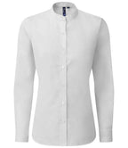 Premier Ladies Banded Collar Grandad Shirt with Banded Collar for Stylish Comfort