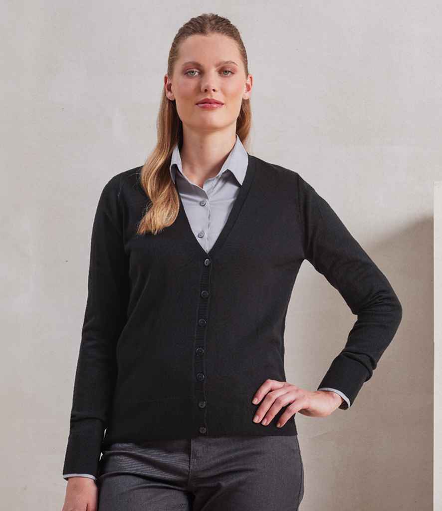 Premier Ladies Essential Acrylic V Neck Cardigan