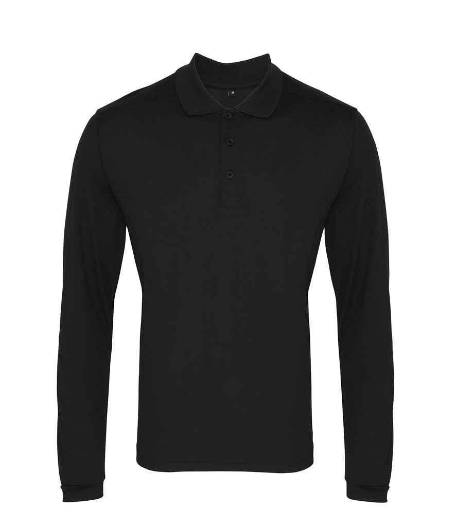 Premier Long Sleeve Coolchecker® Piqué Polo Shirt with Moisture-Wicking Performance