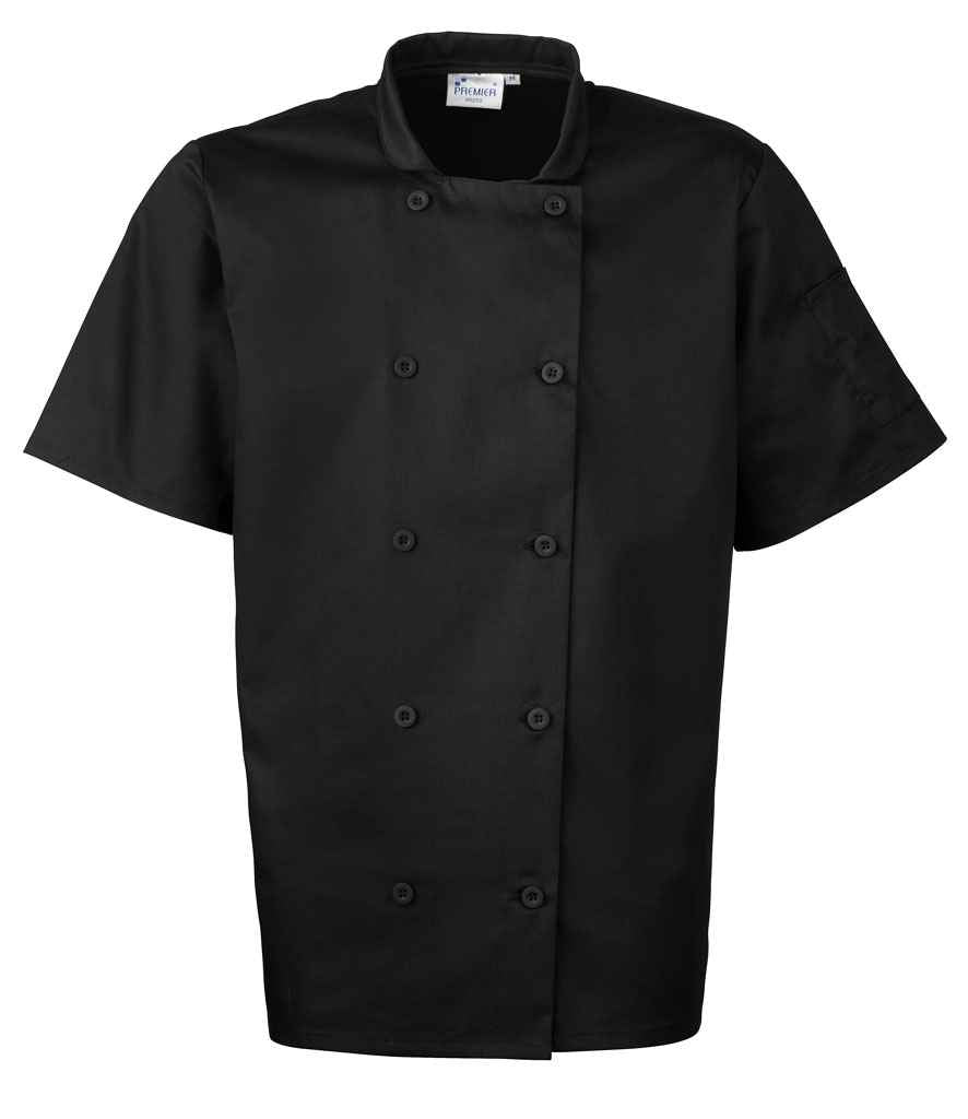 Premier Short Sleeve Chef's Jacket with Durable Fabric and Comfortable Fit for Professional Kitchens