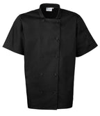 Premier Short Sleeve Chef's Jacket with Durable Fabric and Comfortable Fit for Professional Kitchens