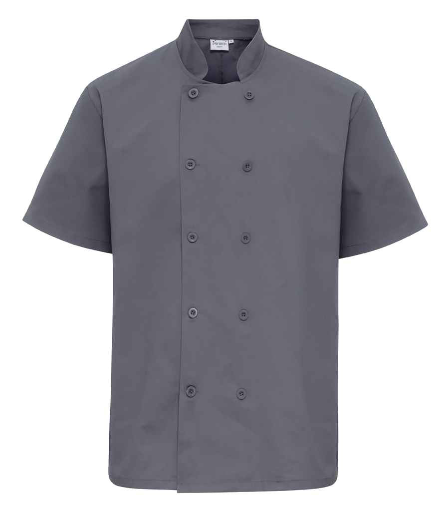 Premier Short Sleeve Chef's Jacket with Durable Fabric and Comfortable Fit for Professional Kitchens