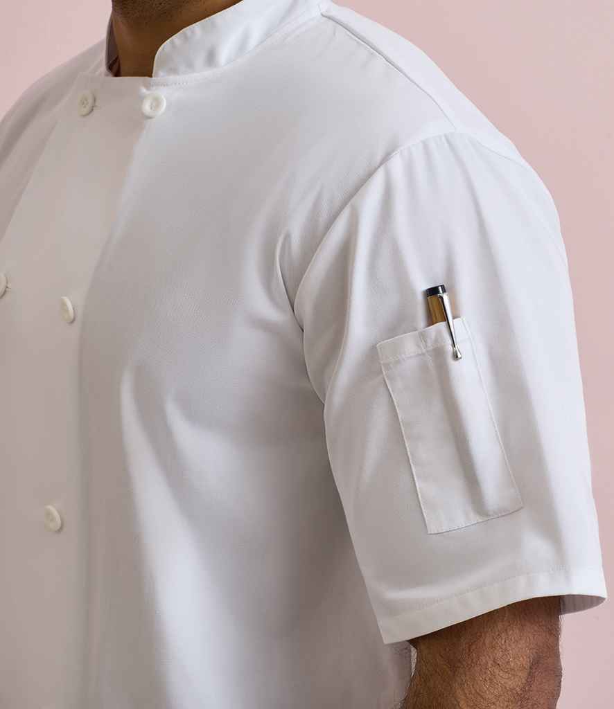 Premier Short Sleeve Chef's Jacket with Durable Fabric and Comfortable Fit for Professional Kitchens