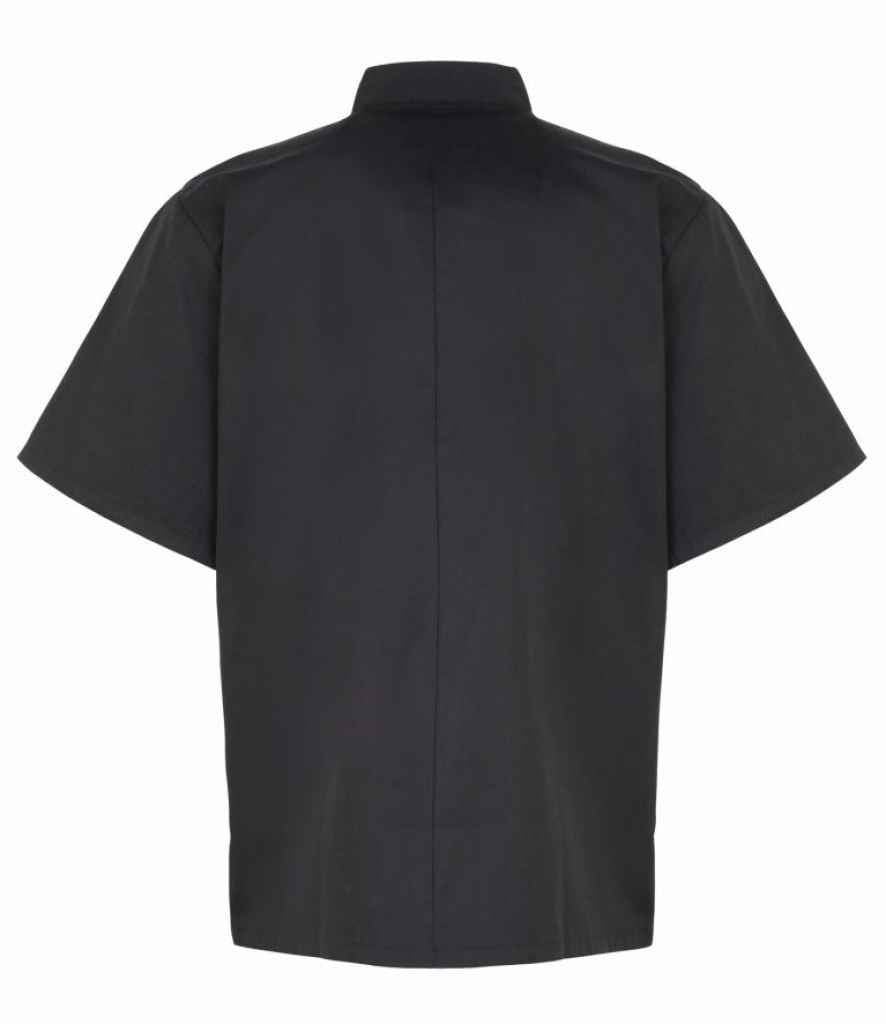 Premier Unisex Short Sleeve Stud Front Chef's Jacket with Durable, Professional Design