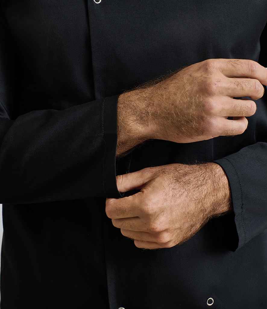 Premier Unisex Long Sleeve Stud Front Chef's Jacket with Durable, Professional Design