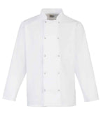 Premier Unisex Long Sleeve Stud Front Chef's Jacket with Durable, Professional Design