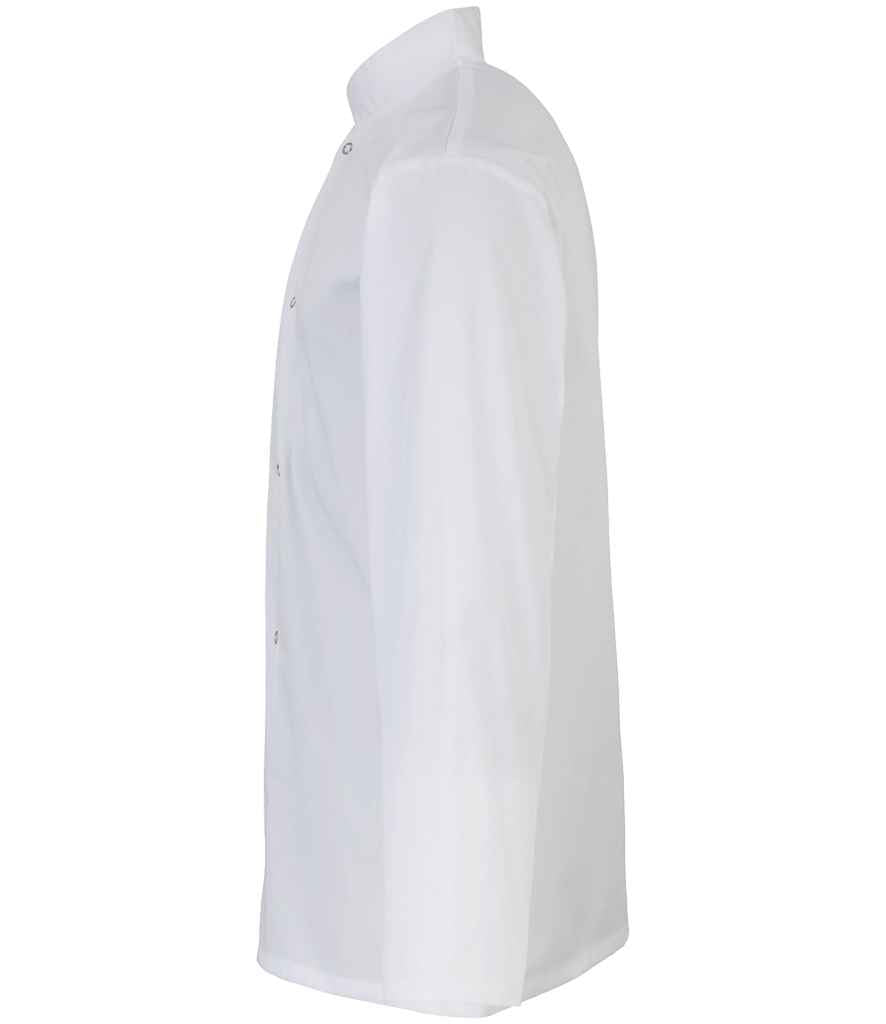 Premier Unisex Long Sleeve Stud Front Chef's Jacket with Durable, Professional Design